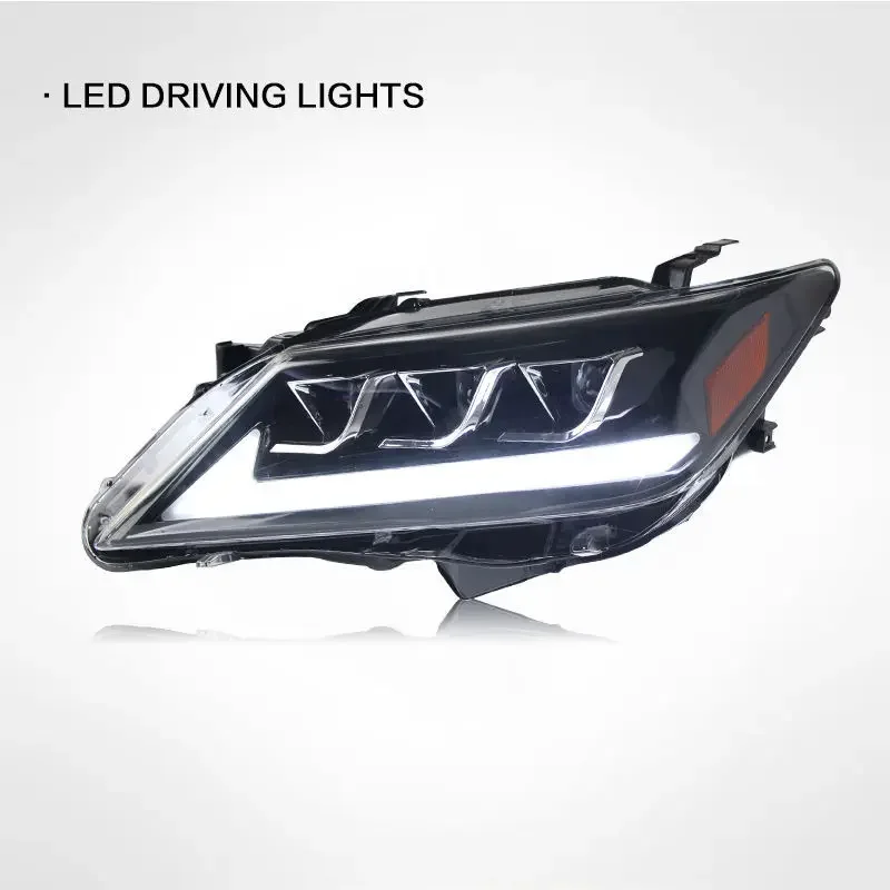 Headlights For Toyota Camry 2012-14 Pair of LED HeadLamps With Devil Eye Assembly Projector Car Accessories Start-up Animation