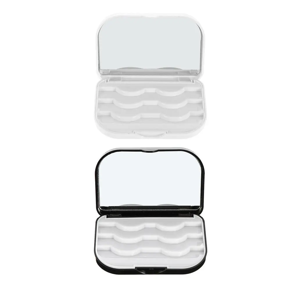 Boîte de rangement de faux cils réutilisables, 2 pièces, étui de rangement léger et Simple pour femmes, boîte d'emballage de cils