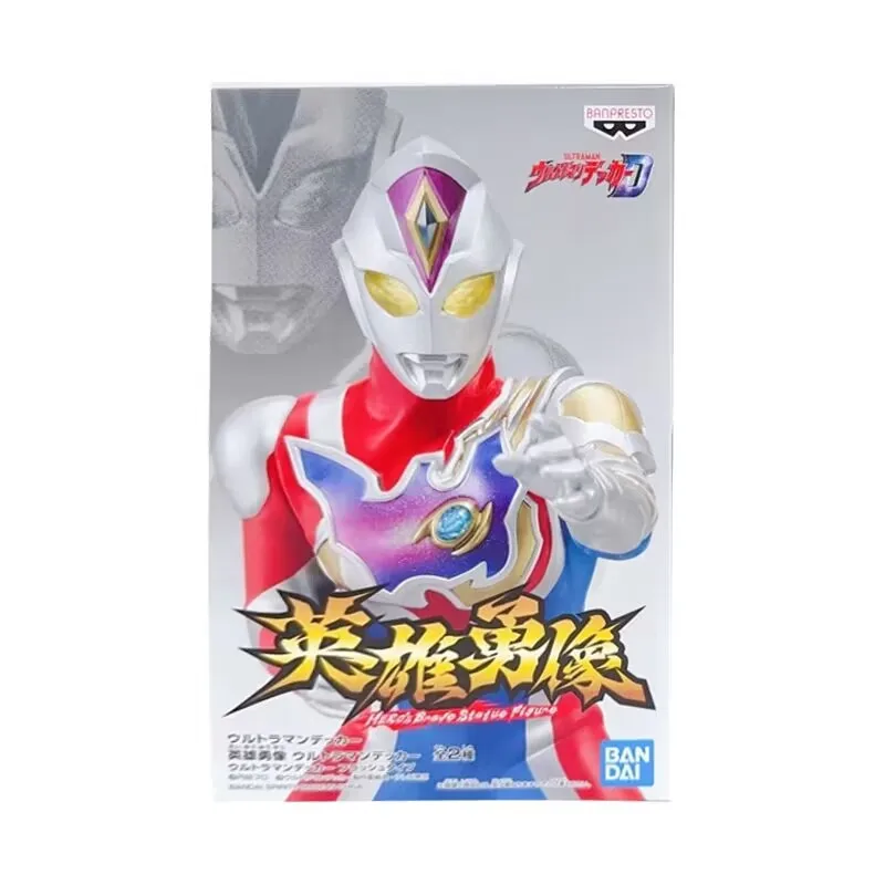 Original Bandai Heroic Courage Statue Ultraman Decker Anime Action Figures Collection Ornaments Figure Toys Birthday Gift 18cm