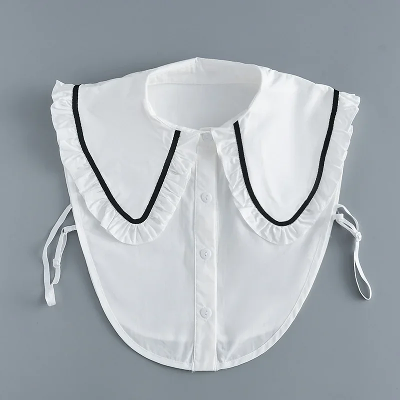 Women Shirt Detachable Collar Female White Laple Blouse Tops Fake Collar Female Removable False Collars Shirt Lapel Tie