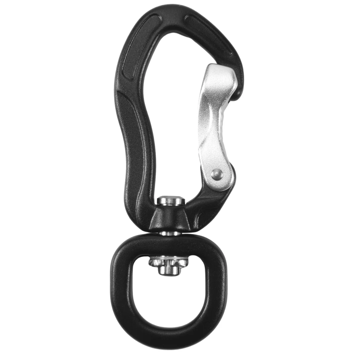 Klip Carabiner berputar 360 °, gesper D karabiner paduan Aluminium multifungsi untuk berkemah mendaki luar ruangan