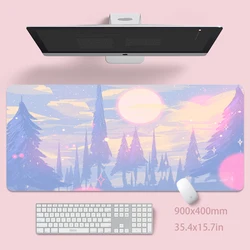 Alfombrilla de ratón de Luna para Gamer, alfombrilla grande XXL, alfombrilla de teclado grande, alfombrilla de escritorio, alfombrillas de ratón para computadora portátil