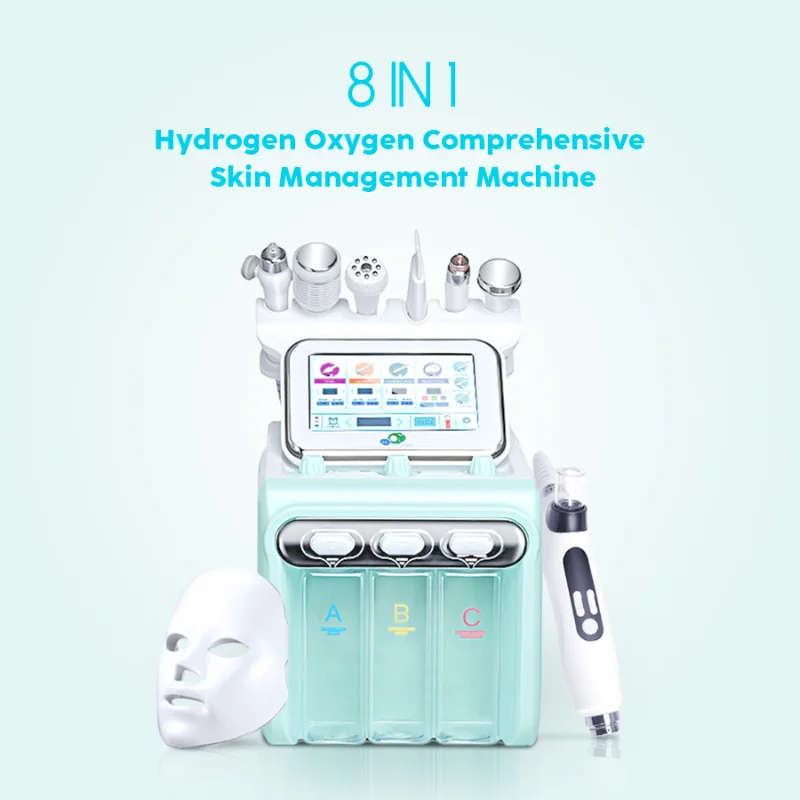 Oxygen and Hydrogen Small Bubbles Eight In One Multifunctional Beauty Instrument