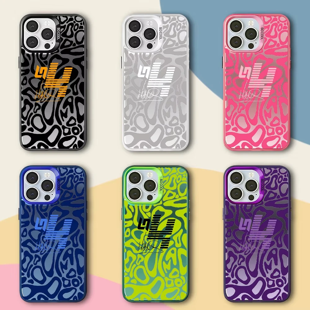 حافظة هاتف لهاتف آيفون 17 Air 16e 16 Pro Max 15 14 Plus 13 12 Mini 11 Pro غطاء خلفي من السيليكون المقاوم للصدمات L-Lando N-Norris 4 #1