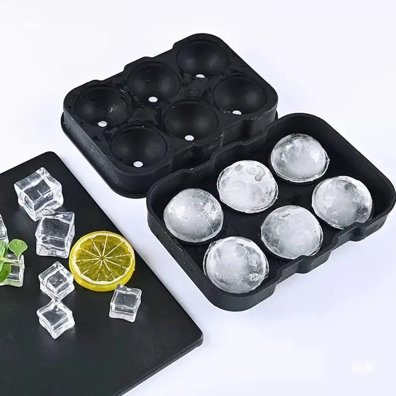 

Large Sphere Ice Cube Molds 6 Grid Whiskey Ice Mold Leak-free Round Cube Mold Easy Fill & Release Ball Frozen water Maker Tools