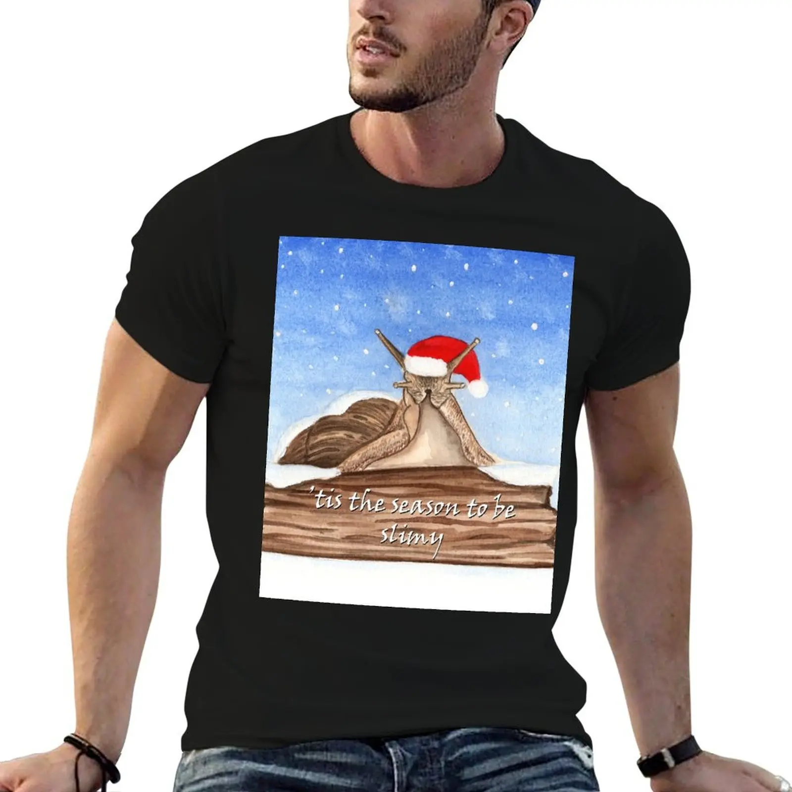 Giant African Land Snail T-Shirt quick drying Blouse blue archive men tshirt