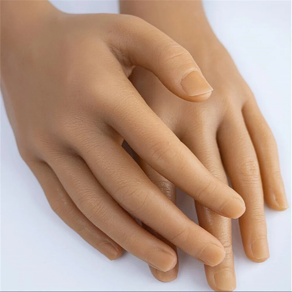 Imagem -03 - Manequim Masculino Mão Posicionamento Corporal Manicure Adereços Jóias Art Complexion Finger Doll Halloween Real E038 Par 29cm