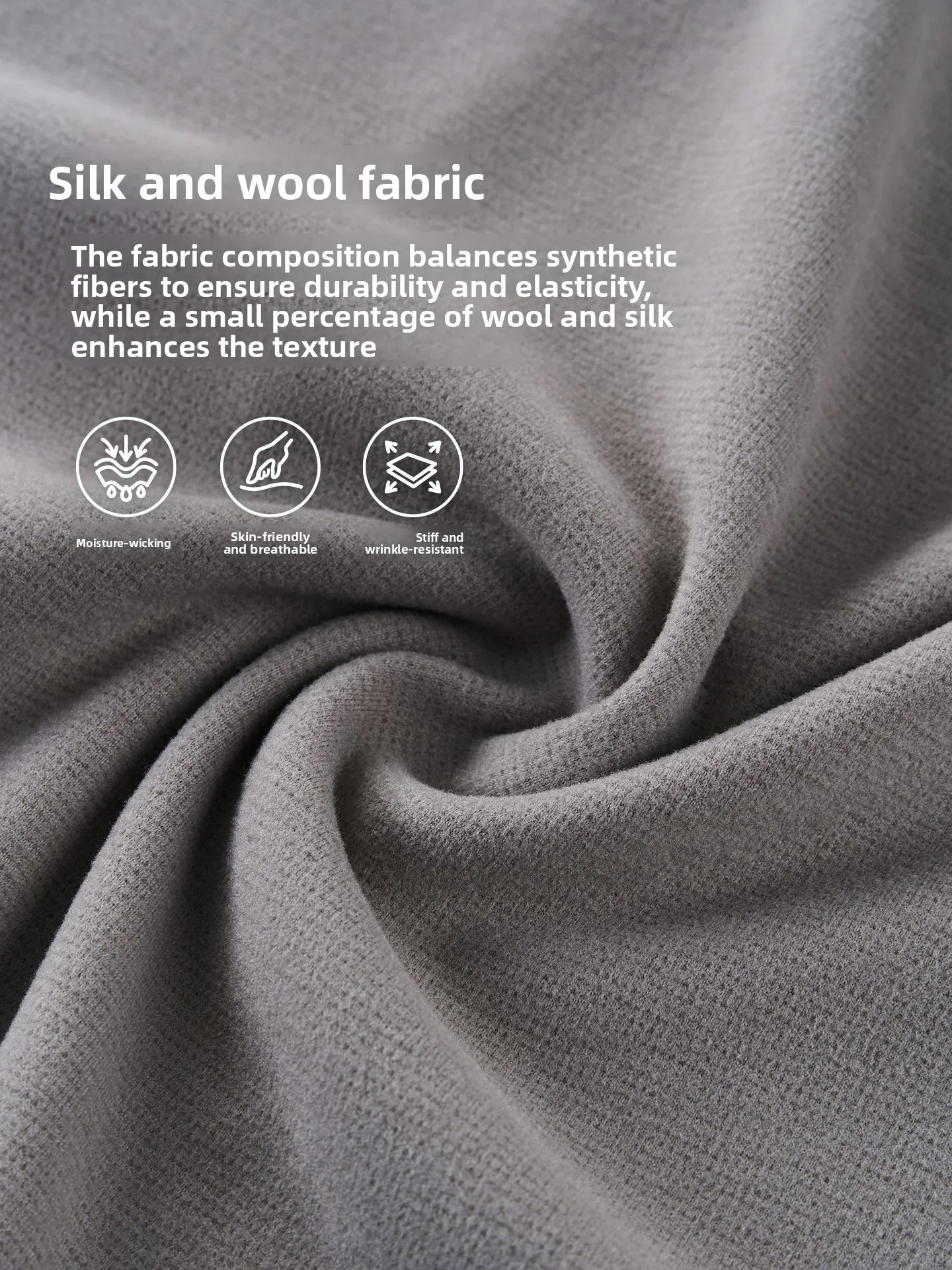 Casual Flocked High‑Neck Long‑Sleeve Garment 2026 Autumn Debut Mulberry Silk Wool Warm‑Keeping Tee Minimalist Daily Unisex