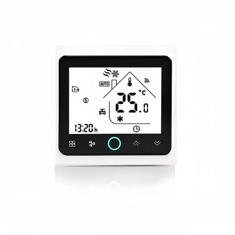 Electric Smart Fan Coil Unit Thermostat 2pipe AC Touch Button Type Alexa Google Home Compatible Android Hotel PC