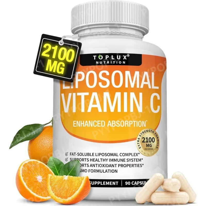 

Vitamin C 2100mg High Absorption Fat Soluble VIT C Immune Support Collagen Booster Immunity Defense Powerful Antioxidant