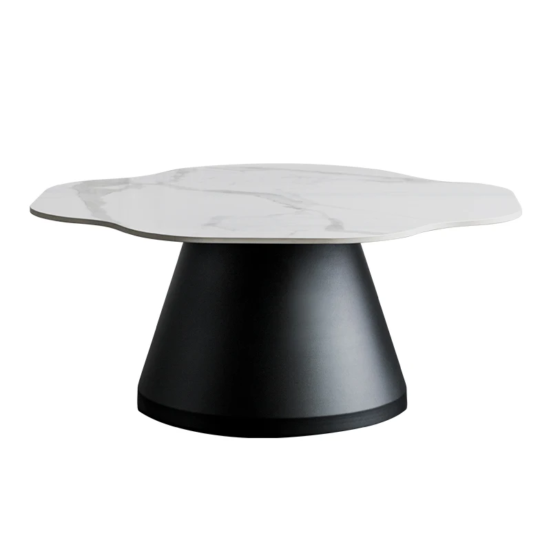 Marble Microlite Coffee Table Special-Shaped Metal Sofa Side Table Table