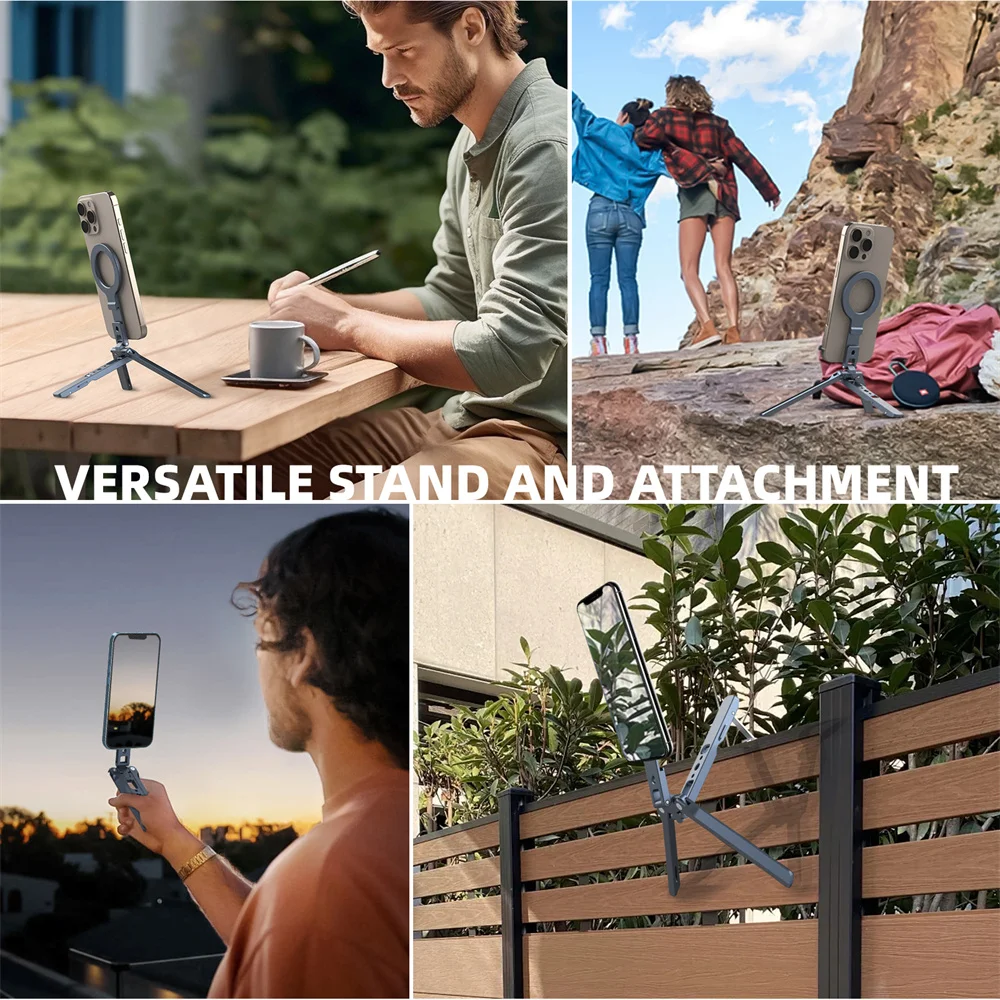 2025 Magnetic Phone Holder Phone Stand With Fence-Mounted  Magsafe Phone Tripod For Iphone 16 15 Android Outdoor Travel Vlog - view 5