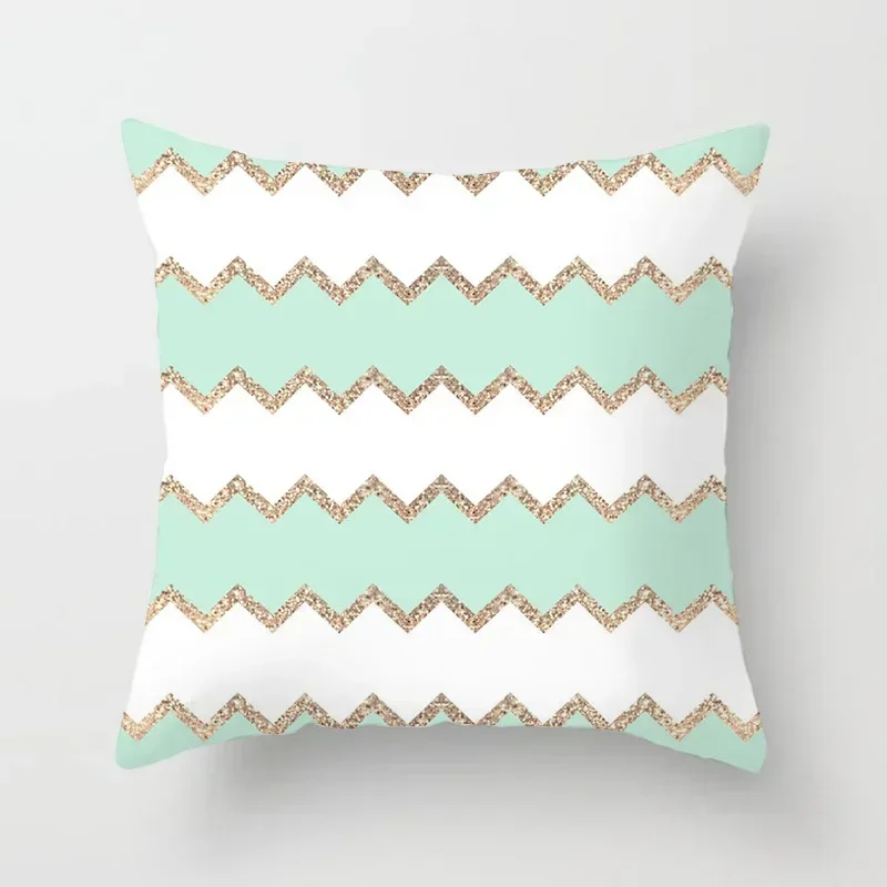 45x45cm Light Blue Green Mint Cushion Cases Modern Geometry Print Boho Decorative Pillowcase Sofa Couch Throw Pillows