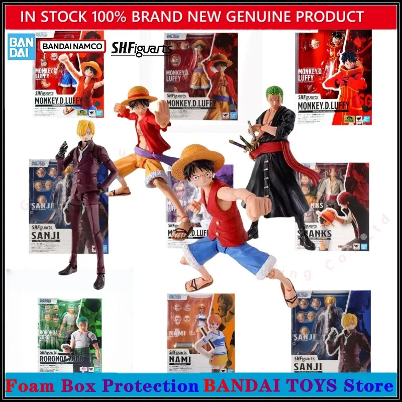 Bandai 100% Genuine One Piece Model Kit Anime Figures SHF Monkey D Luffy Nami
