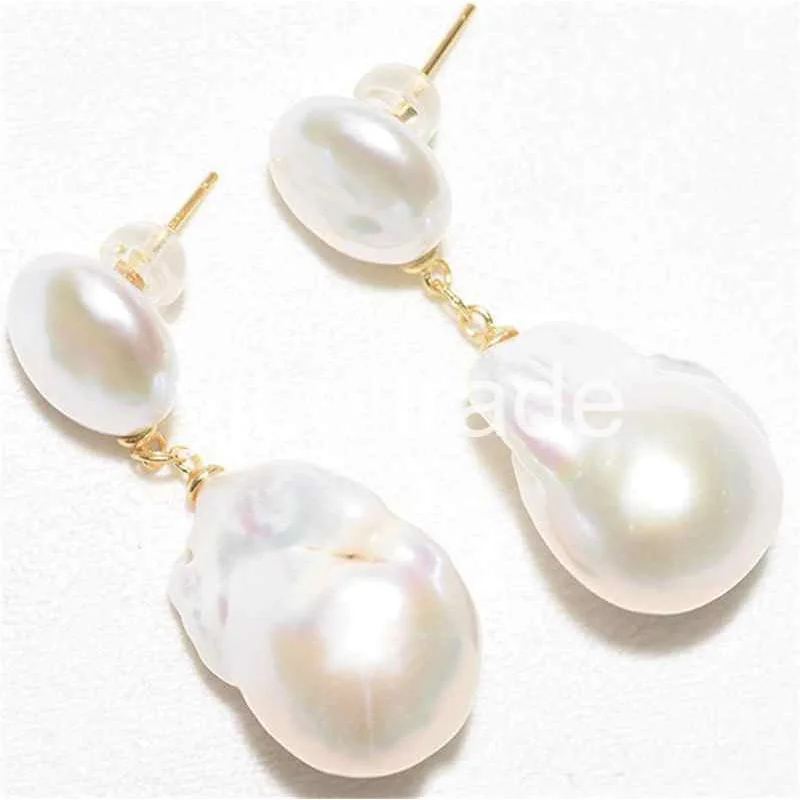 

Women 'S Dangle Earrings Freshwater Pearl High Luster 14k Gold ear-ring clip