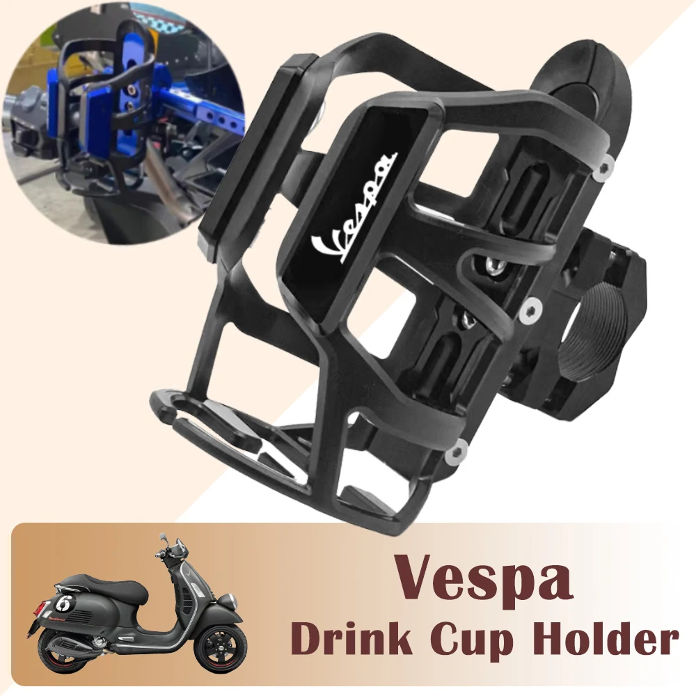 Drink Cup Holder for Piaggio Vespa GTS GTV LX 60 125 250 300 Primavera Sprint GTS 300 LXV 125 Motorcycle Stand Mount Accessories