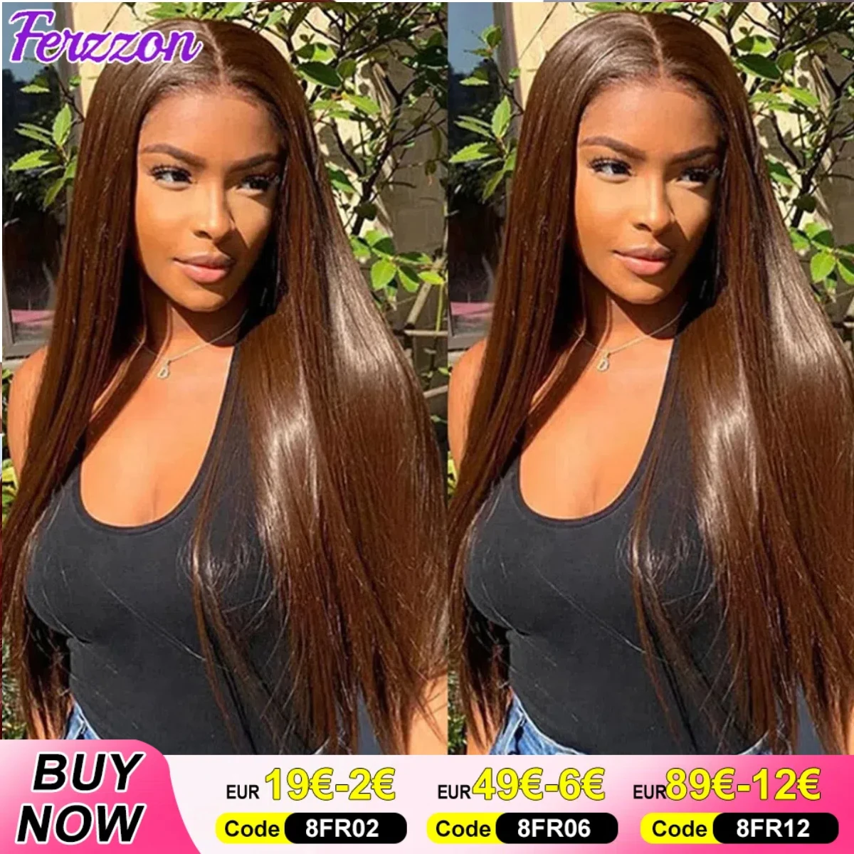 Chocolate Human Hair Wig 13x4 Body Wave Wig Pre Plucked With Baby Hair 180% Density 3 Days Delivery France for Women