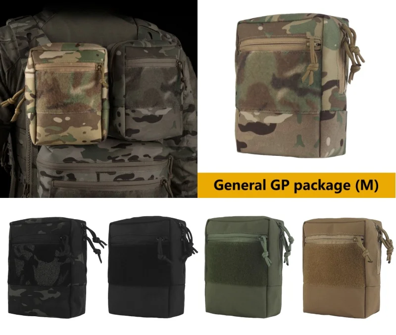 Universal GP Sub Package (M) MOLLE Mounting Package With Hook And Loop Velvet Design Multifunctional Large Storage