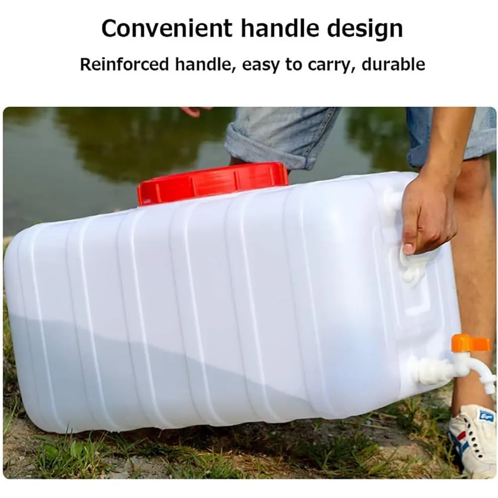 Tragbarer 20-Gallonen-Wassertank mit Zapfhahn und Schlauch, Aufbewahrungsbehälter für Camping, Wohnmobil, LKW, Notfall