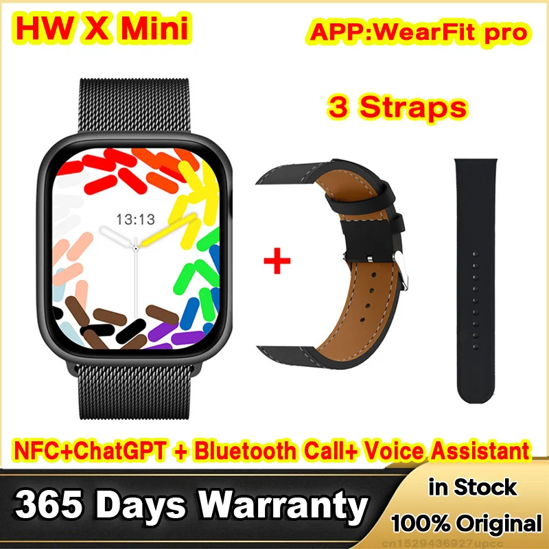 Series 10 HW X Mini Smart Watch Chat GPT Women 1.75 inch 41MM NFC Bluetooth Call Voice Assistant Gesture Touch Sport Smartwatch