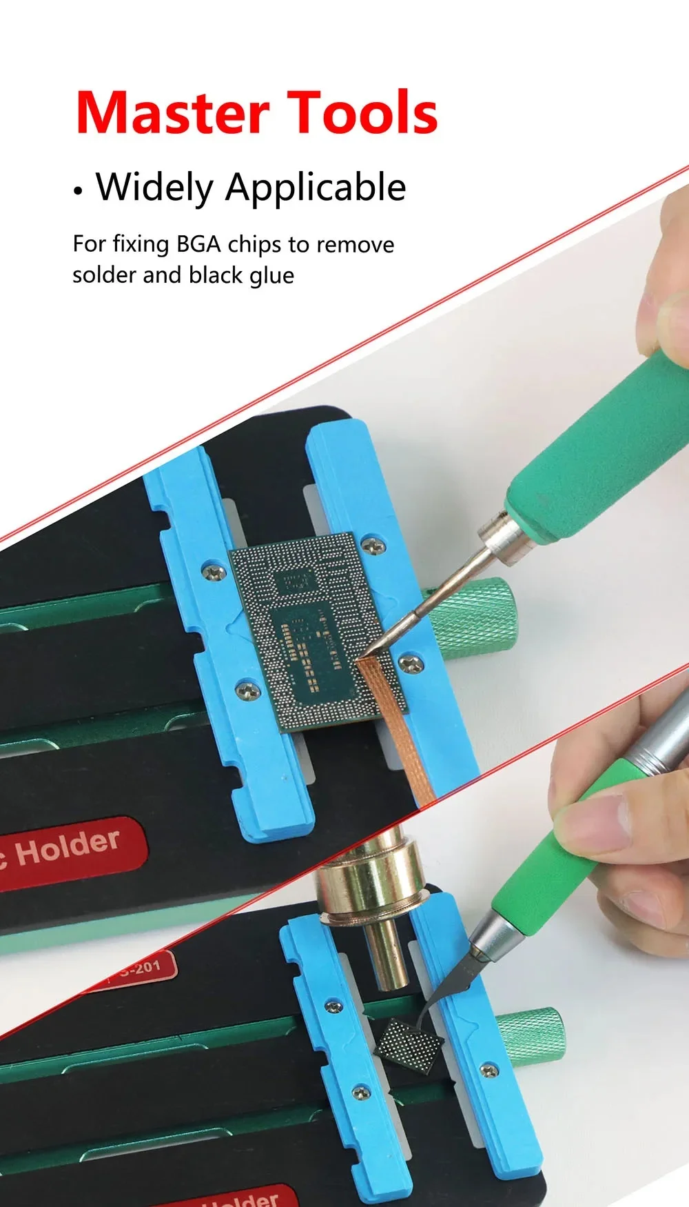 SoFix S-201 Generic Logic Board Holderm Fixture for iPhone/MacBook/iPad/PC Use to Holding Various Logic Boards During BGA Rewok