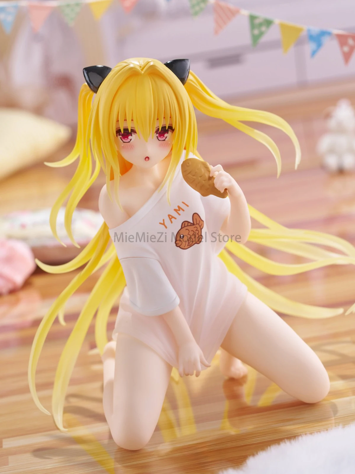 Originele echte Taito Prepainted Desktop Cute To LOVEru Darkness Konjiki No Yami Room Wear Ver. H=130mm Anime Model Figuur Cadeau