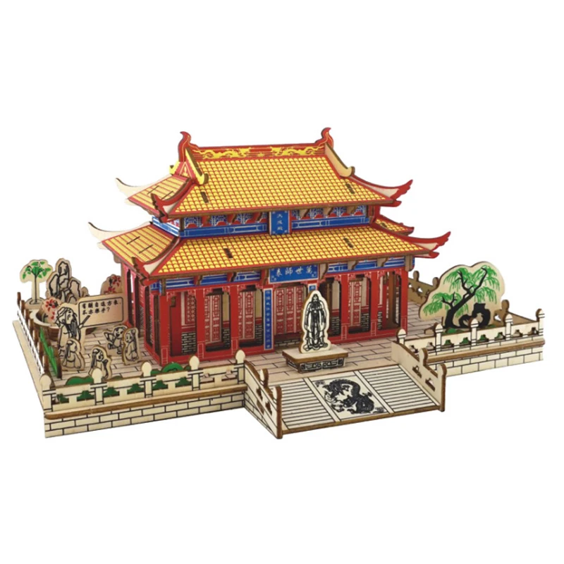 Chinese Architecture 3D Wooden Puzzle Temple Of Heaven Wood Building House Model Toys For Children Hall of Supreme Harmony