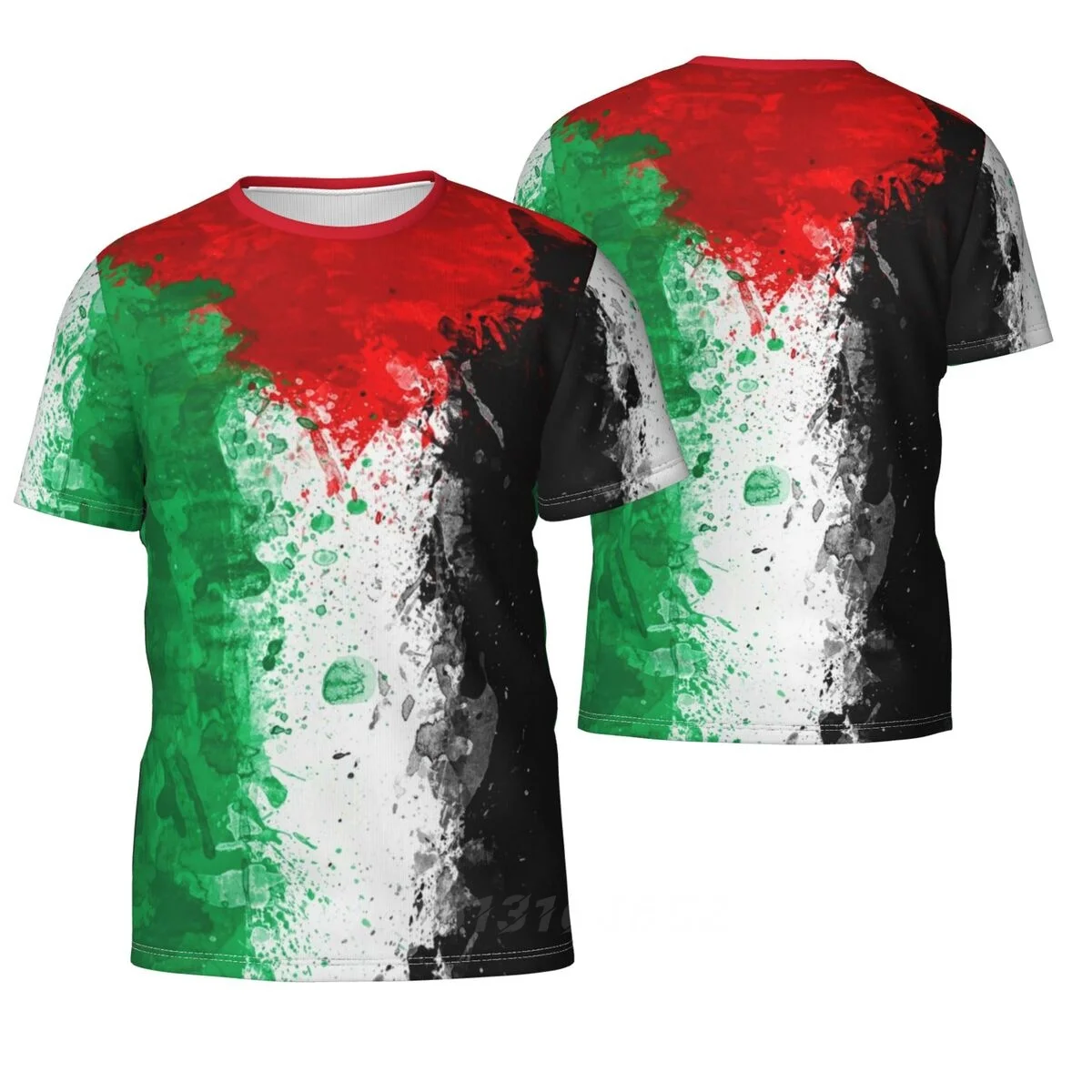 เสื้อยืดแฟชั่น3D ลายธง Palestine เสื้อยืดใส่ได้ทั้งชายและหญิงเสื้อยืดสำหรับเป็นของขวัญขนาดสหรัฐอเมริกาจำนวน2024แบบ