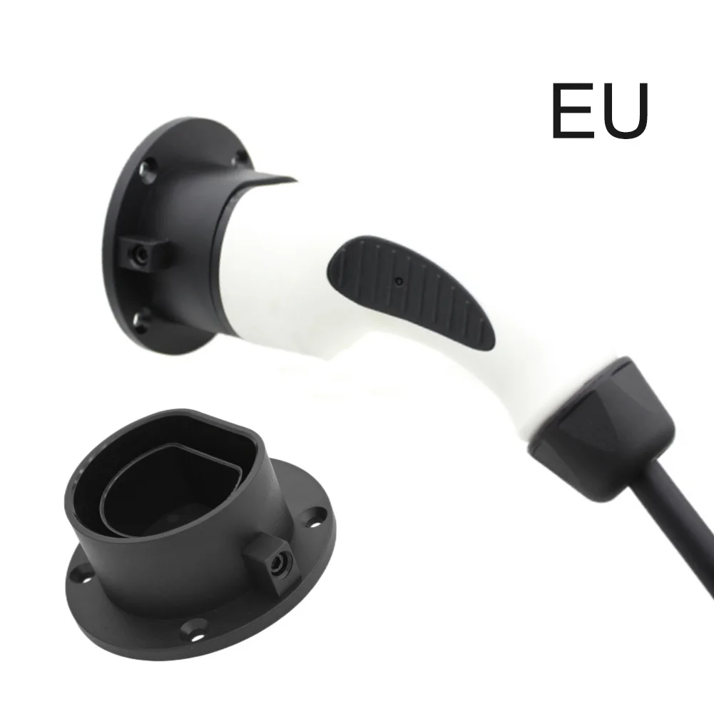 EV Charger Plug Holder SAE J1772 EU Type2 Tesla Holster Electric Vehicle Car Charging Plug Extra Protection Wallmounted