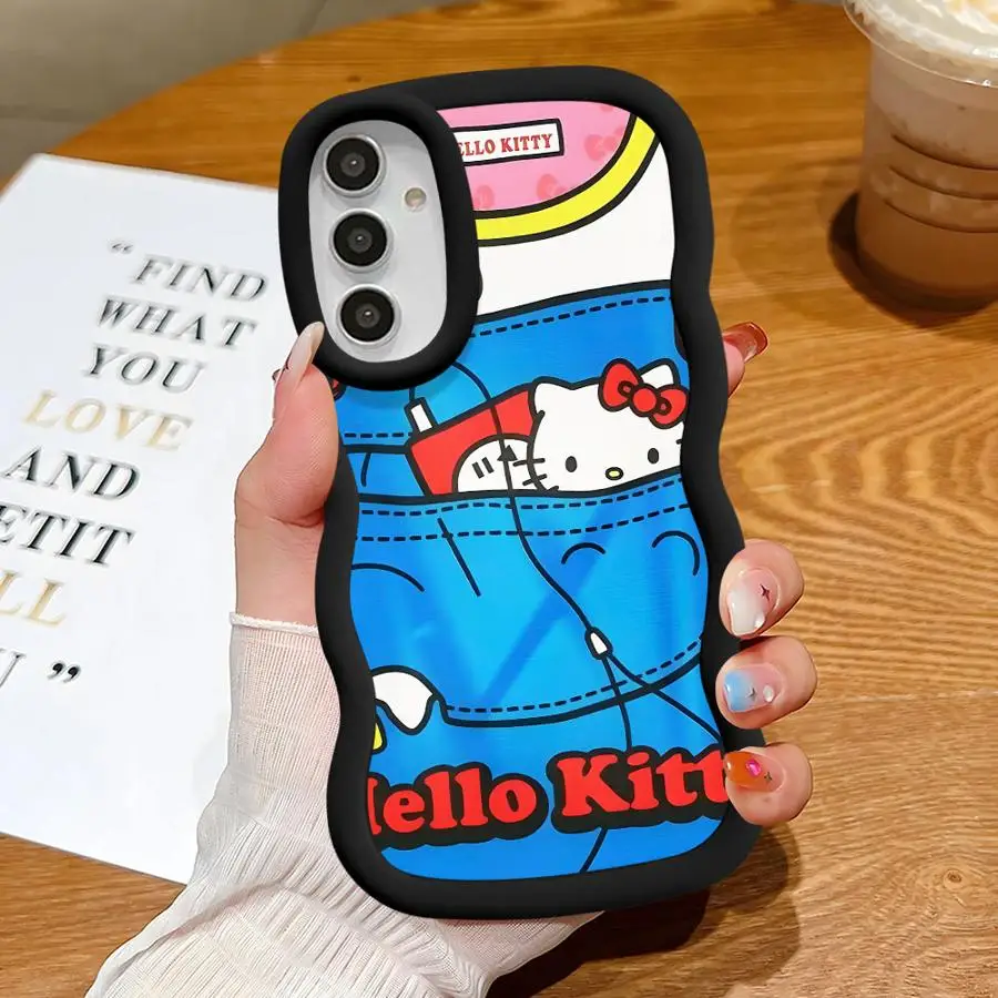 لطيف القط H-elloS KittyS لينة غطاء الهاتف حقيبة لهاتف سامسونج غالاكسي A21s A11 A26 A34 A36 A13 A14 A33 A35 A16 A12 A15 #5