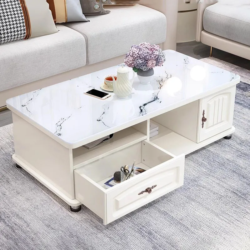 Nordic Living Room Coffee Table Slate Storage Trendy Simplicity Coffee Tables Marble Effect  Home Furniture