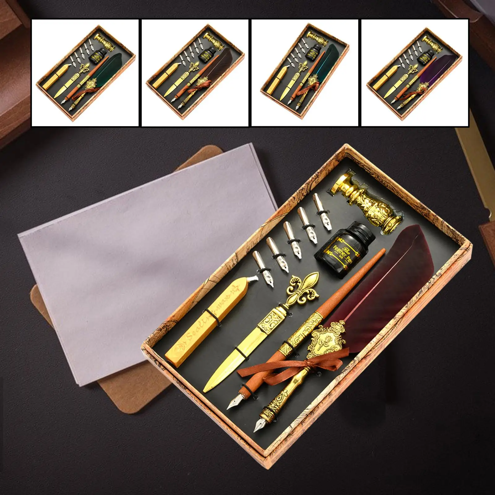 Calligraphy Quill Pen and Ink Set Feather Dip for Drawing s