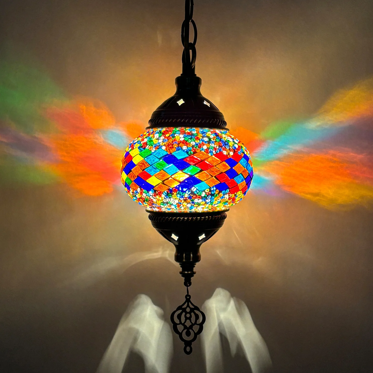 Chandelier Turkish Glass Classical Mosaic Coffee Western Restaurant Xinjiang Retro Folk Chandelier view 2