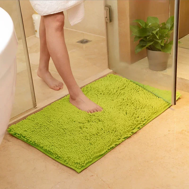 Kitchen Mats for Floor Microfiber Chenille Bath Mat Water Absorb Anti Slip Bathroom Carpet for Living Room Floor Mat Thick