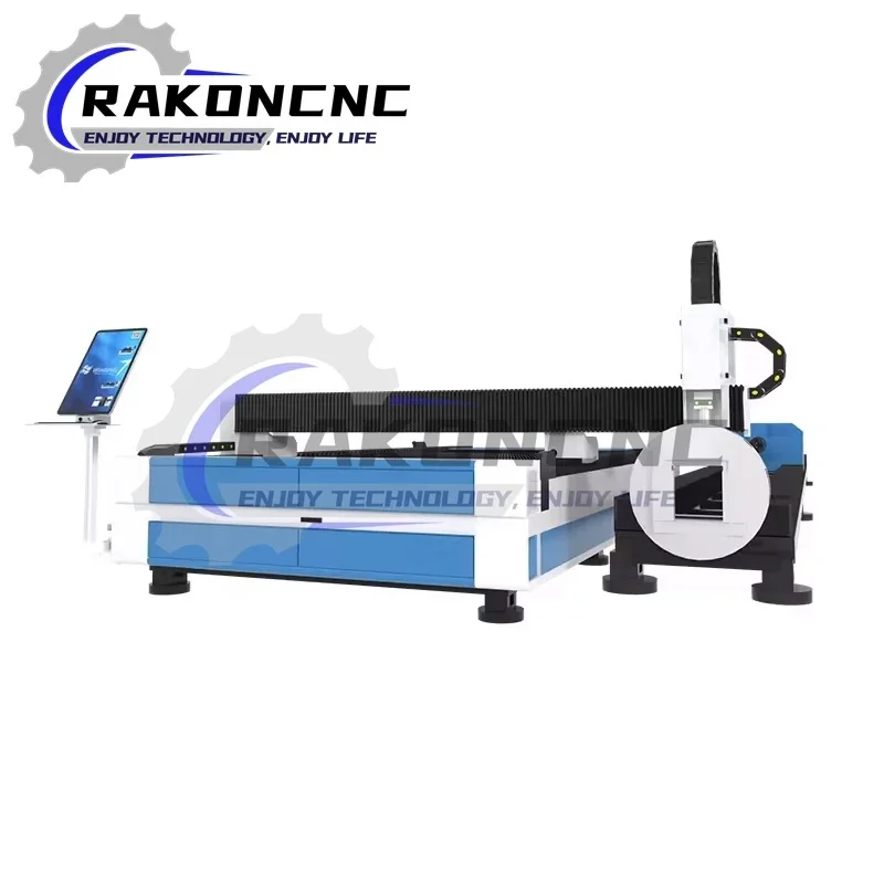 عالية الكفاءة 3kw التصنيع باستخدام الحاسب الآلي ورقة وأنبوب الألياف آلة القطع بالليزر سعر لوحة الحديد