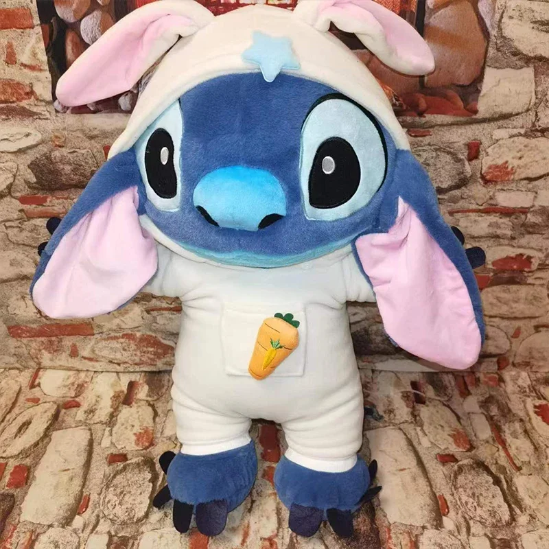 60CM Neue Disney Lilo & Stitch Puppe Cartoon Engel Plüsch Spielzeug Nette Anime Kaninchen Cosplay Gefüllte Kawaii Kinder der Geburtstag Geschenk