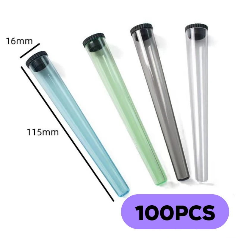 100pcs/lot King Size Waterproof Airtight Tubes Smell Proof Storage Seal Container Smoking Accessories