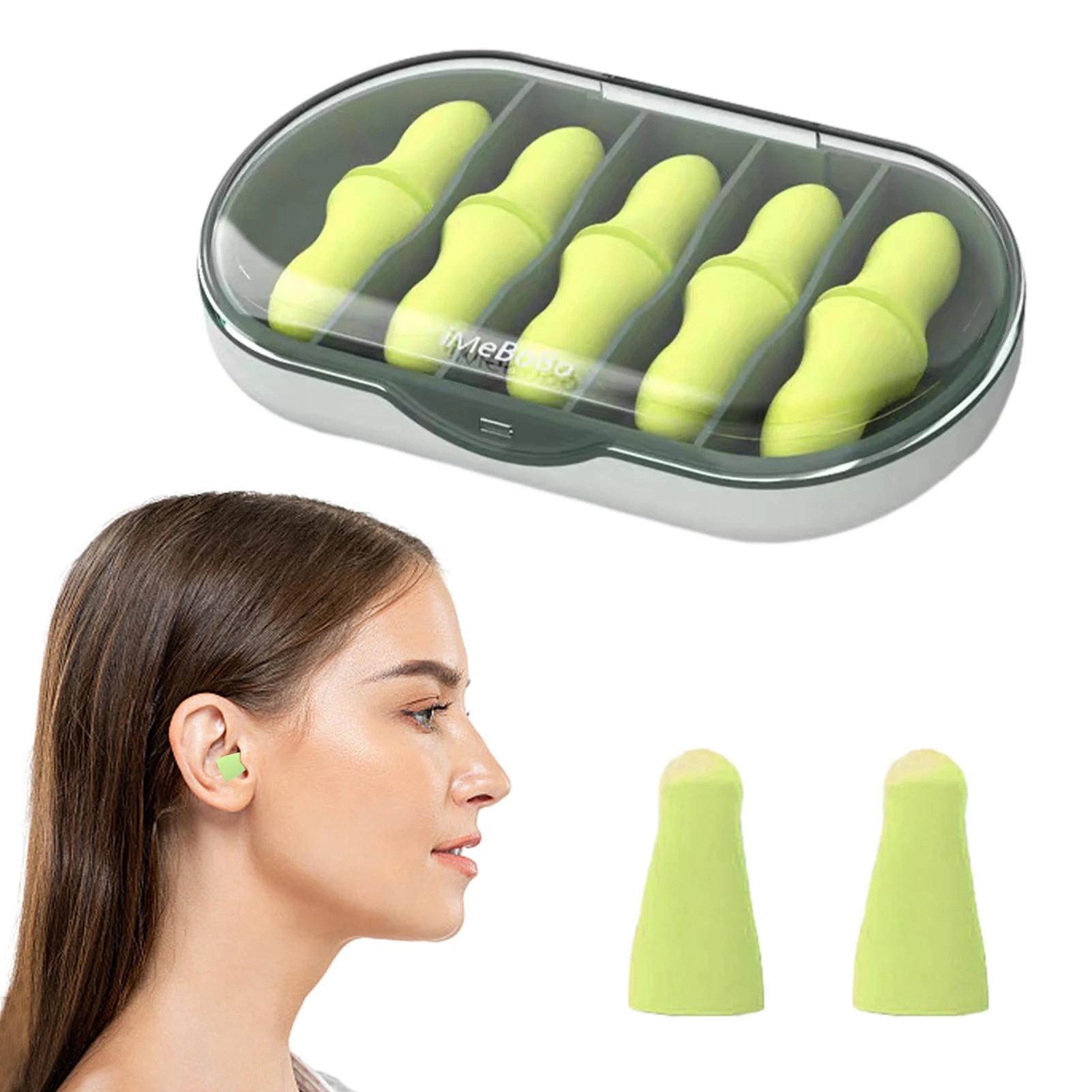 5 Pairs Washable Soundproof Soft Foam Work Lightweight Unisex Noise Reduction Deep Sleeping Sponge Reusable Ear Plug Study