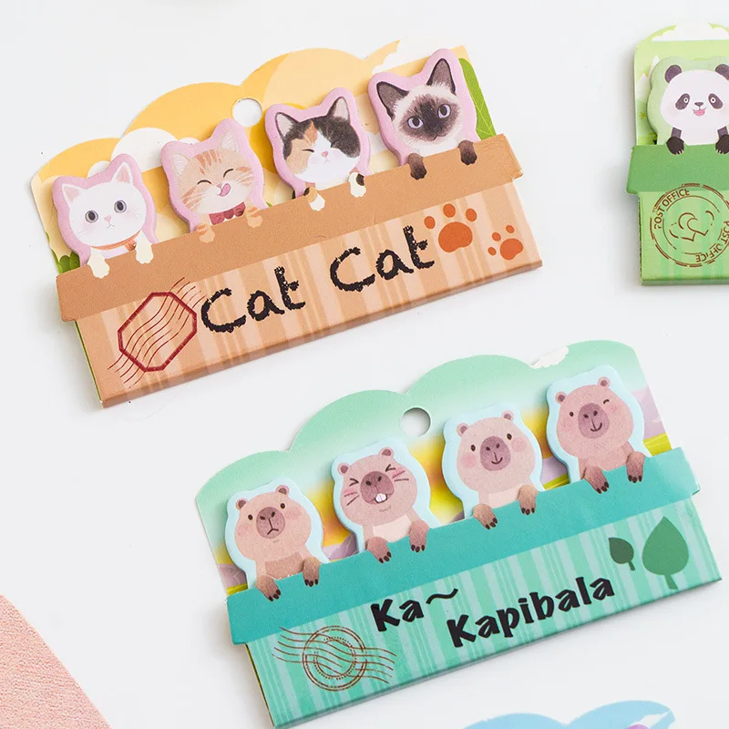 120sheets Cute Pet Thumb Sticky Notes Cartoon Memo Pad High-value Learning Rewards Classification Labels Stationery Small Gifts