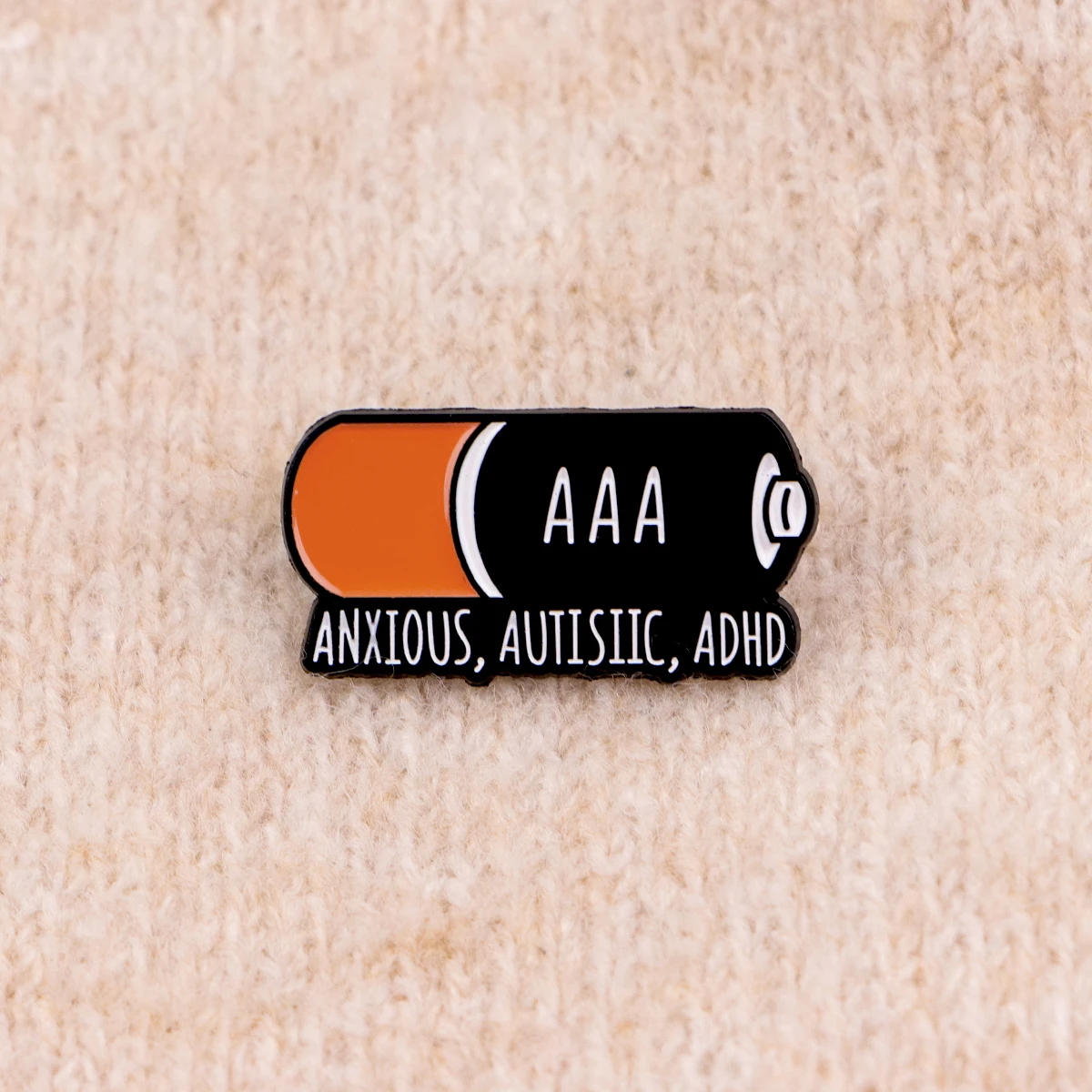 PACIENCIA Quotes Enamel Pin Spain 1% Battery Brooches on Clothes Badge Bag ADHD Lapel Woman Men Constume Jewelry Friends Gift