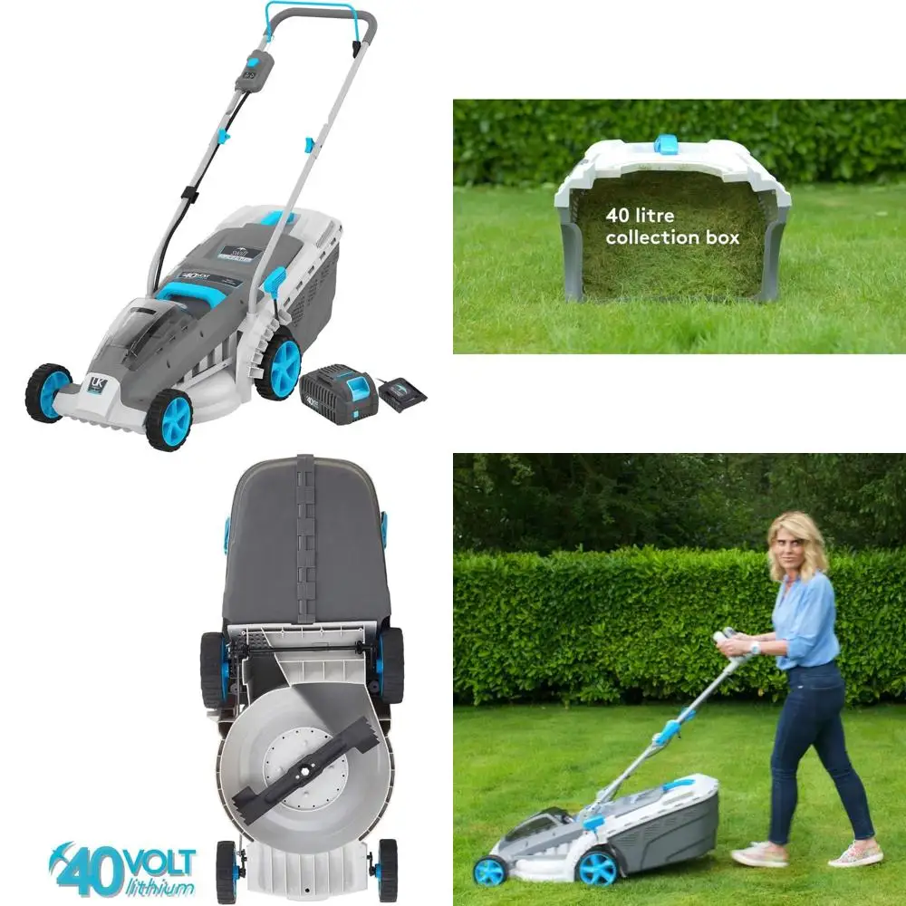 

Аккумуляторная газонокосилка на 40 Вольт с легкой конструкцией 18 дюймов, бесщеточным двигателем, 5 регулируемыми режущими высотами и нажимной меткой 2-в-1