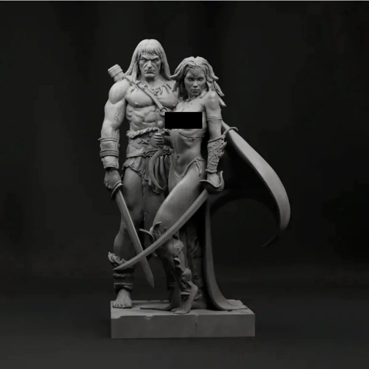 1/24 Resin unpainted model kit, Ancient Freedom Men and Women Warriors unassembled and unpainted GK