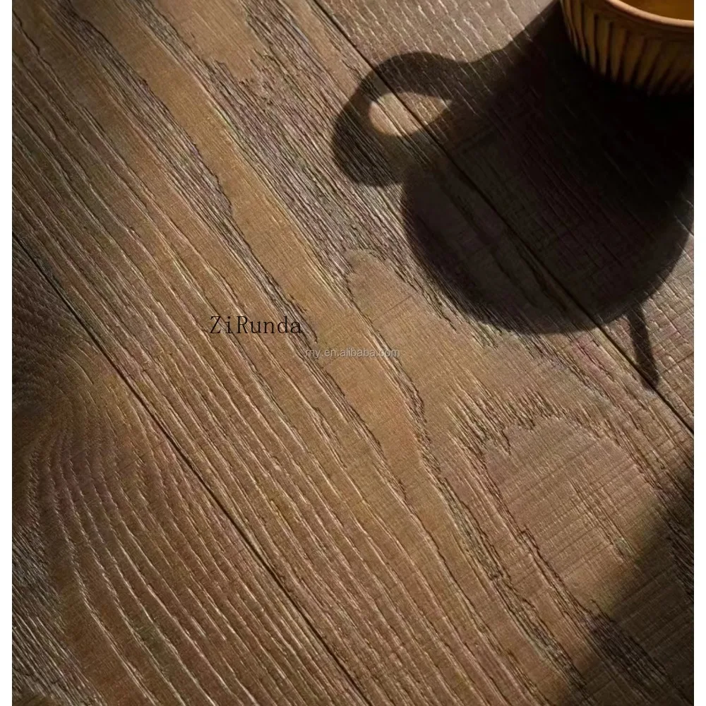 نسخة مخصصة من أرضية الباركيه، أرضية خشبية من خشب البلوط البني، أرضية من خشب البلوط الأبيض