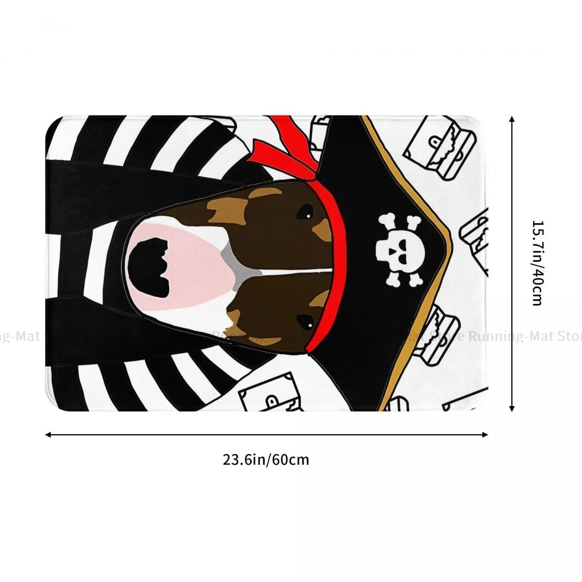 English Bull Terrier Dog Animal Non-slip Doormat Alfie Pirate Living Room Kitchen Mat Welcome Carpet Indoor Pattern Decor