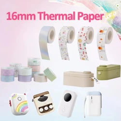 16mm 12mm Continuous thermal label paper Adhesive for MakeID L1 E1 Q1 Label Maker Laminated Office Labeling Tape