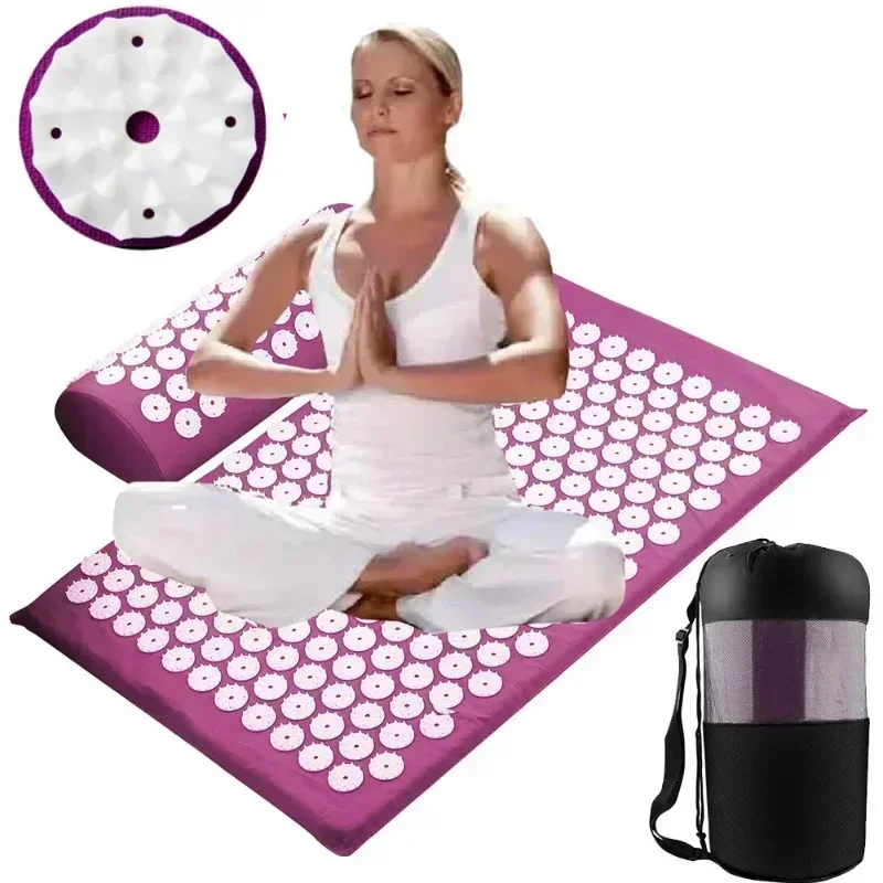 Stress Rücken Kissen Massage Yoga Matte Rückens ch merzen Linderung Nadel Yoga Massage Matte Akupressur Entlastungs kissen mit Kissen Masajeador