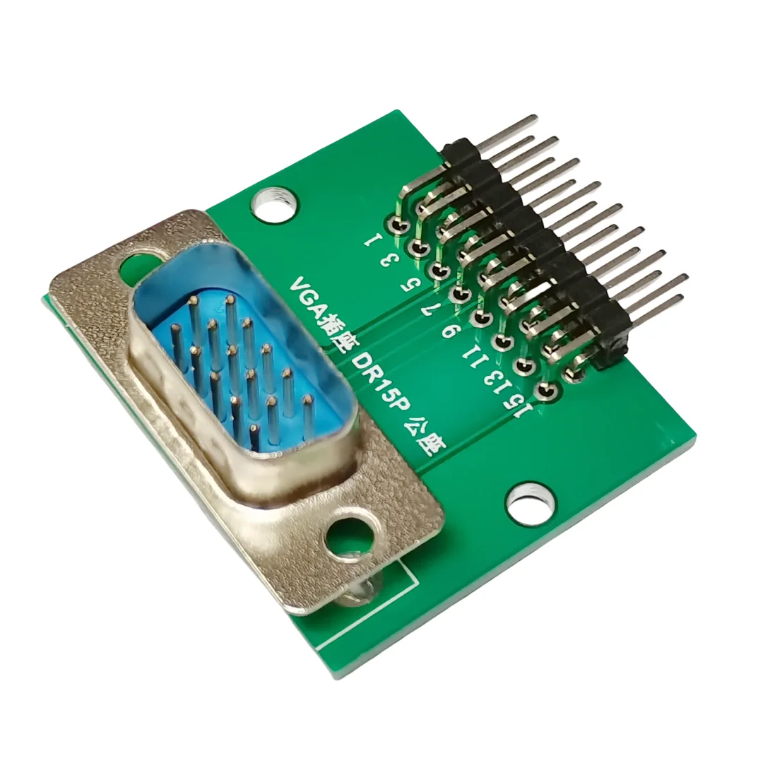 1 قطعة DB15 HDR15 DR15 الأفقي أنثى المقبس اختبار مجلس VGA واجهة محول DIP2.54 3-Pin DB لوح مهايئ