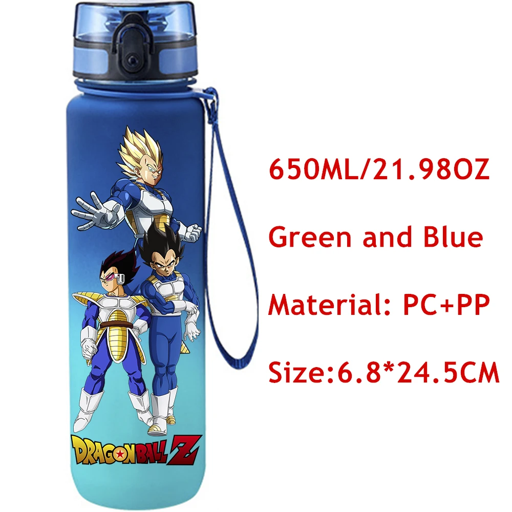 650ML Dragon Ball Anime Super Saiyan Vegeta IV Fashion Plastic PcLeak Proof Resistant Outdoor Portable Travel Sports Water Cup