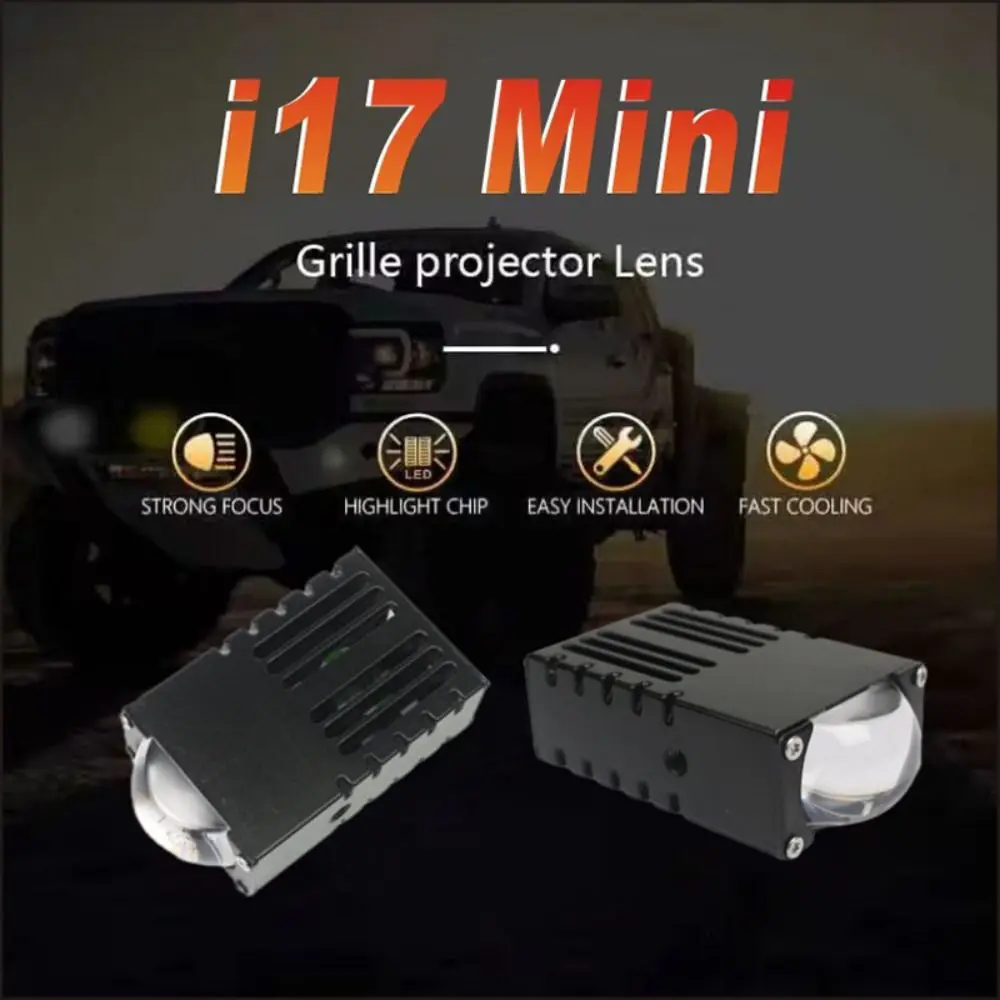 Mini LED Big Light Bumper Fogs Auxiliary Lamp for Motorcycle and Car, 5500K 3000K Waterproof Driving Lamp Spotlight