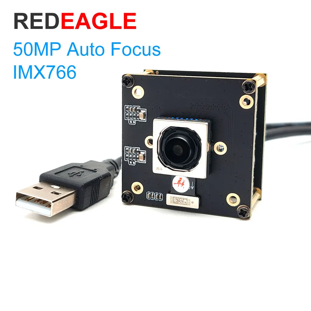 50MP Auto Focus Webcam Module IMX766 Sensor Living Stream HD USB PC Video Camera UVC Plug and play